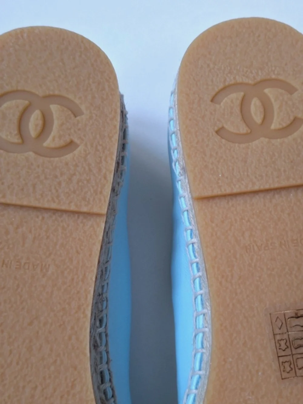 NOT FOR SALE: CHANEL 26S Lambskin Mary Jane Light Blue Espadrilles 2026 - Picture 8 of 11